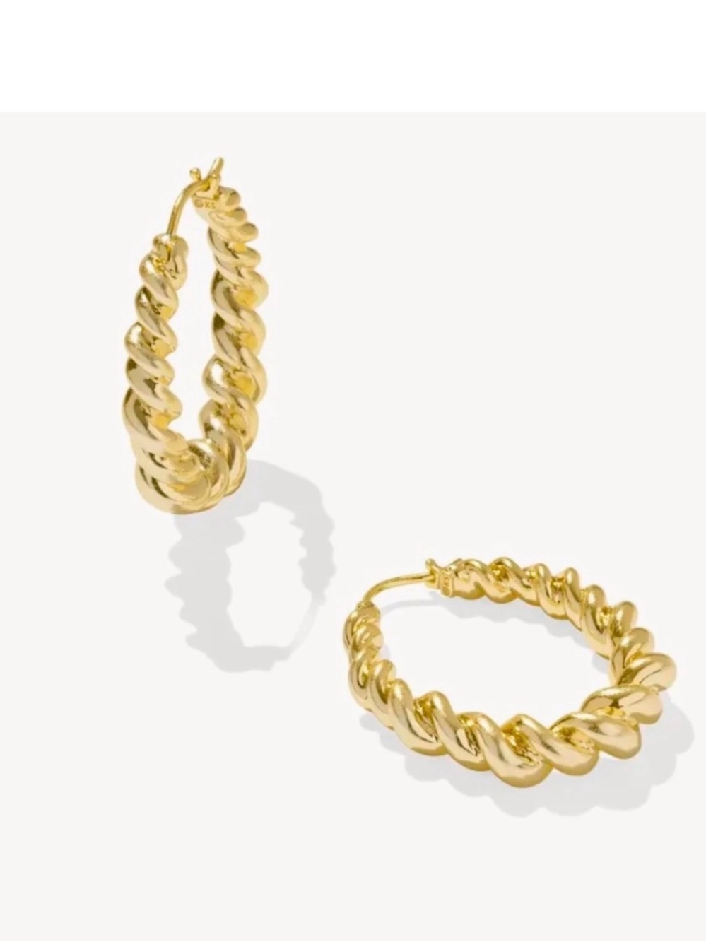 Kendra Scott Haisley hoop earrings gold tone